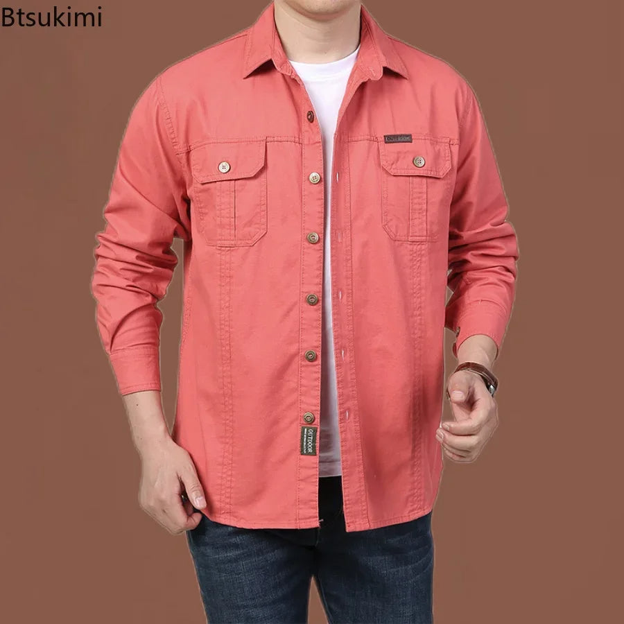 Long-Sleeve Military Cargo Shirt 'Elite Tactical' with Functional and Durable Design