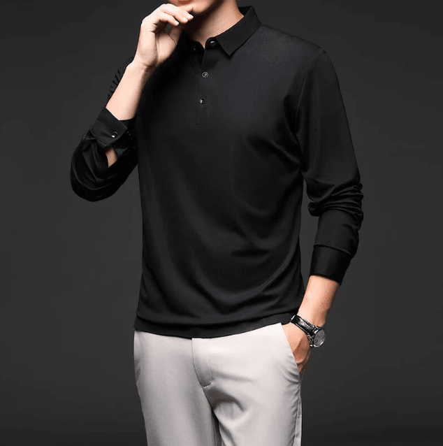 Men’s Long-Sleeve Dress Shirt with Elegant and Comfortable Style