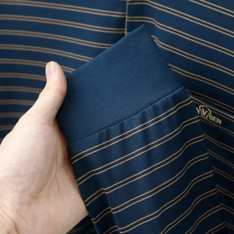 'Elite Royal' Long-Sleeve Polo Shirt with Elegant Style and Superior Comfort