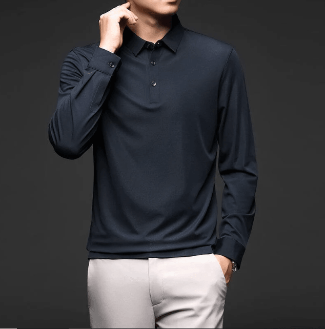 Men’s Long-Sleeve Dress Shirt with Elegant and Comfortable Style
