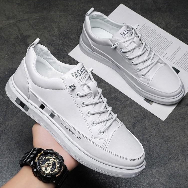 Authentic Leather Casual Sneakers - Style and Comfort in Every Step