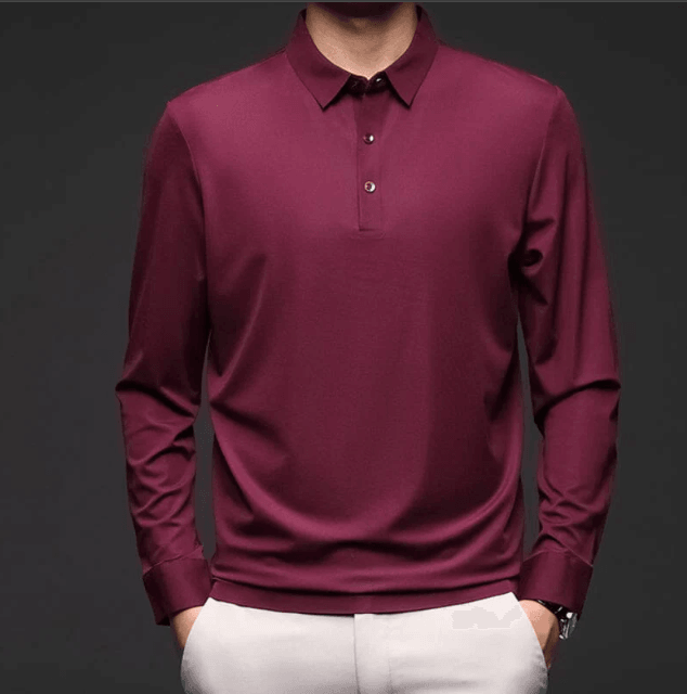 Men’s Long-Sleeve Dress Shirt with Elegant and Comfortable Style