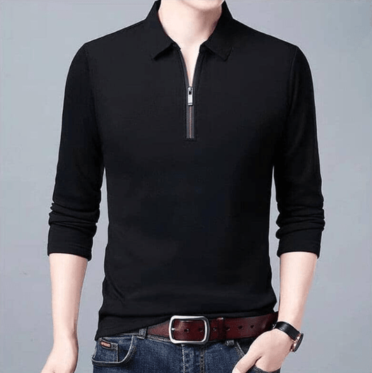 Men’s Long-Sleeve Dress Shirt with Zipper: Modern Style and Exclusive Comfort
