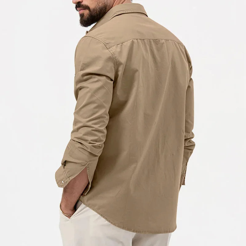 Long-Sleeve Military Cargo Shirt 'Elite Tactical' with Functional and Durable Design