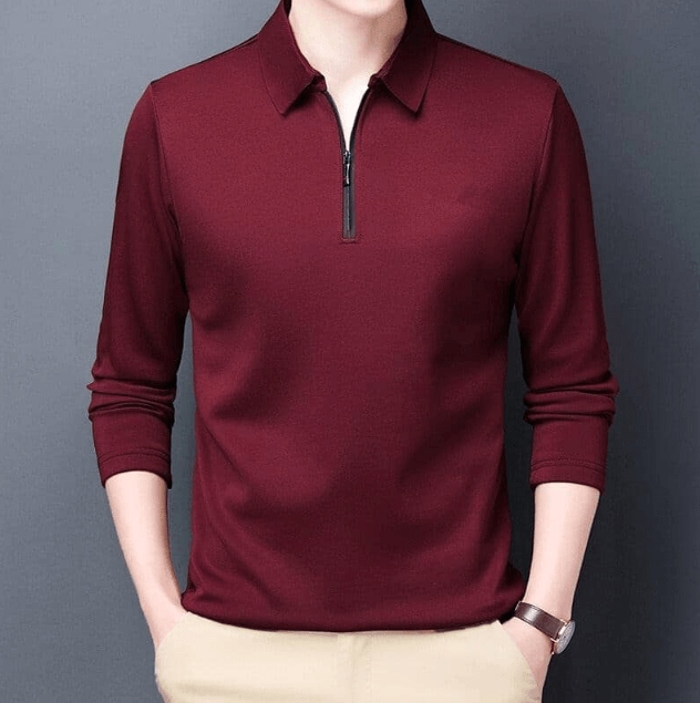 Men’s Long-Sleeve Dress Shirt with Zipper: Modern Style and Exclusive Comfort