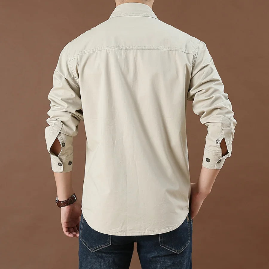 Long-Sleeve Military Cargo Shirt 'Elite Tactical' with Functional and Durable Design