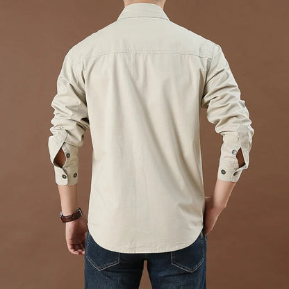 Long-Sleeve Military Cargo Shirt 'Elite Tactical' with Functional and Durable Design