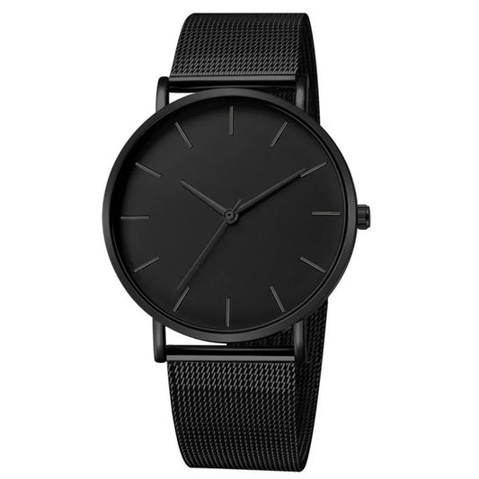 All Black Men's Watch: Sophisticated and Modern Design