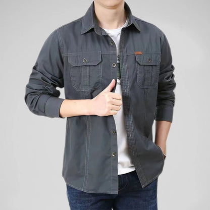 Long-Sleeve Military Cargo Shirt 'Elite Tactical' with Functional and Durable Design